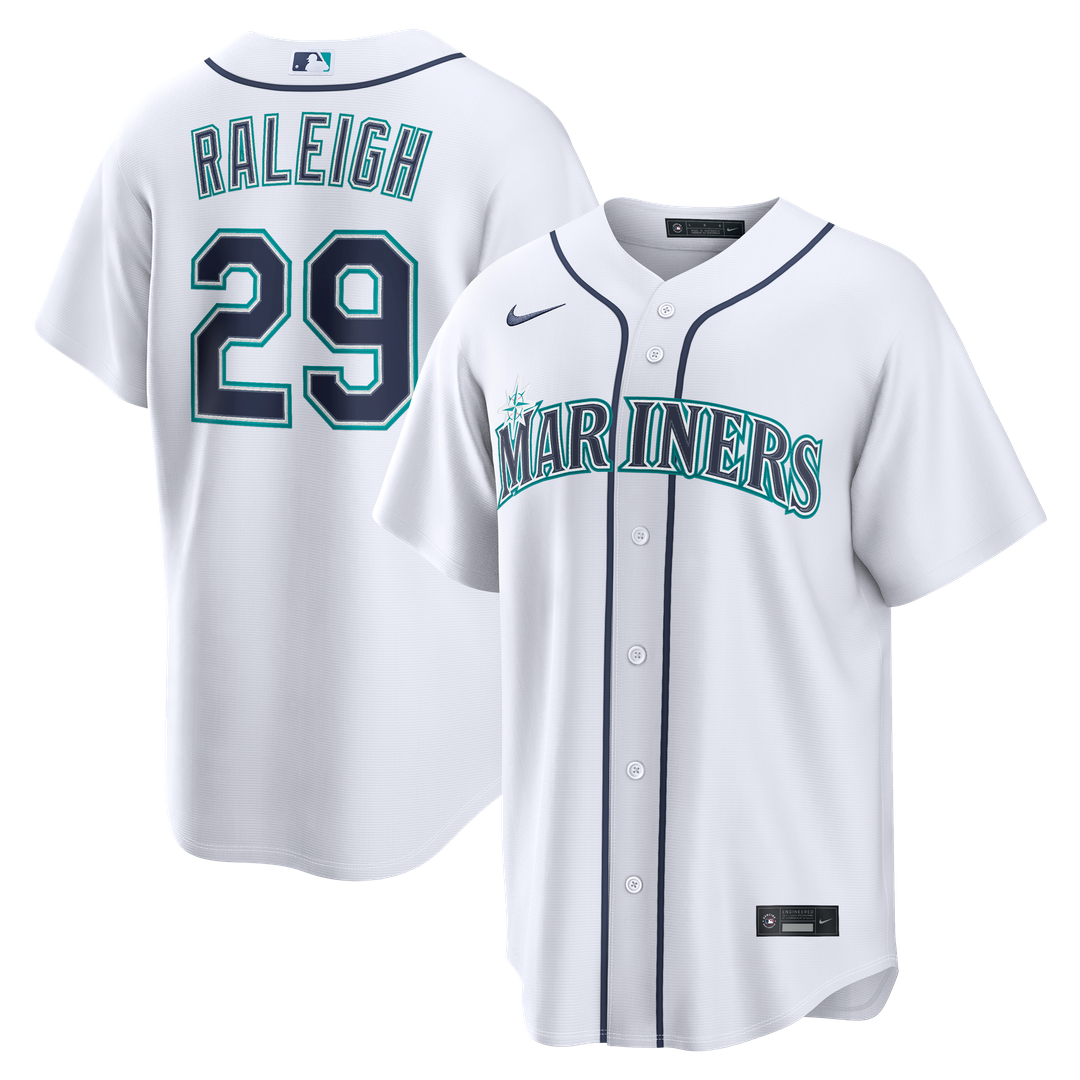 Seattle Mariners Cal Raleigh Home Replica Jersey - White