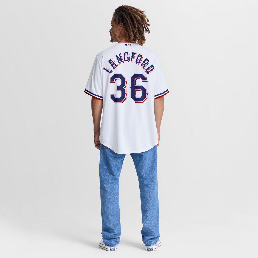 Texas Rangers Wyatt Langford Home Replica Jersey - White