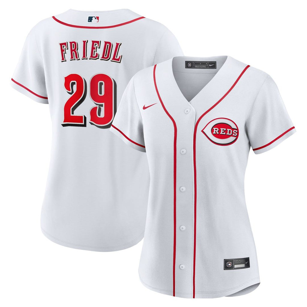 Cincinnati Reds TJ Friedl Women's Home Replica Jersey - White