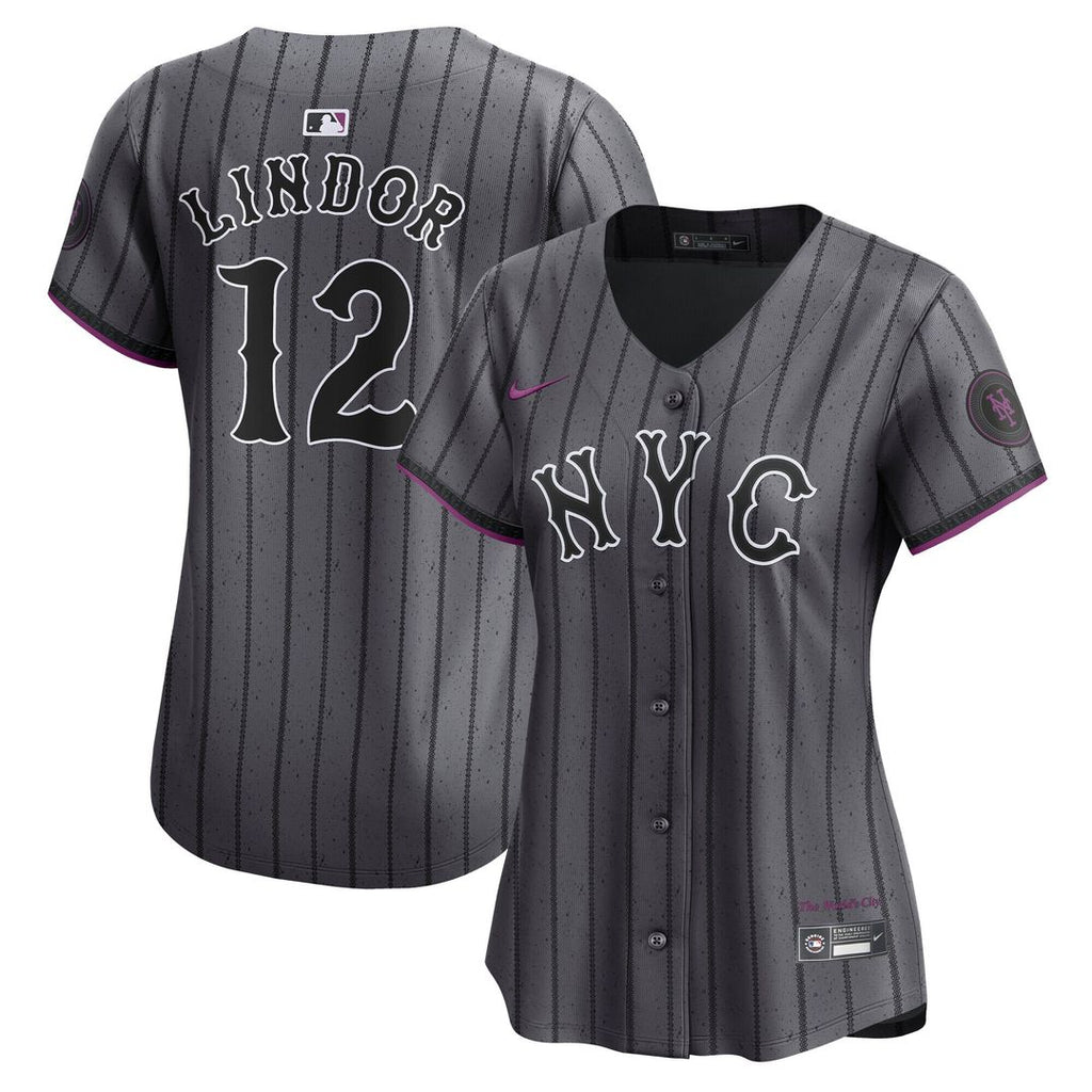 New York Mets Francisco Lindor Women's City Connect Limited Jersey - Gray