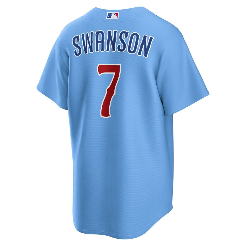 Chicago Cubs Dansby Swanson Alternate Replica Jersey - Light Blue
