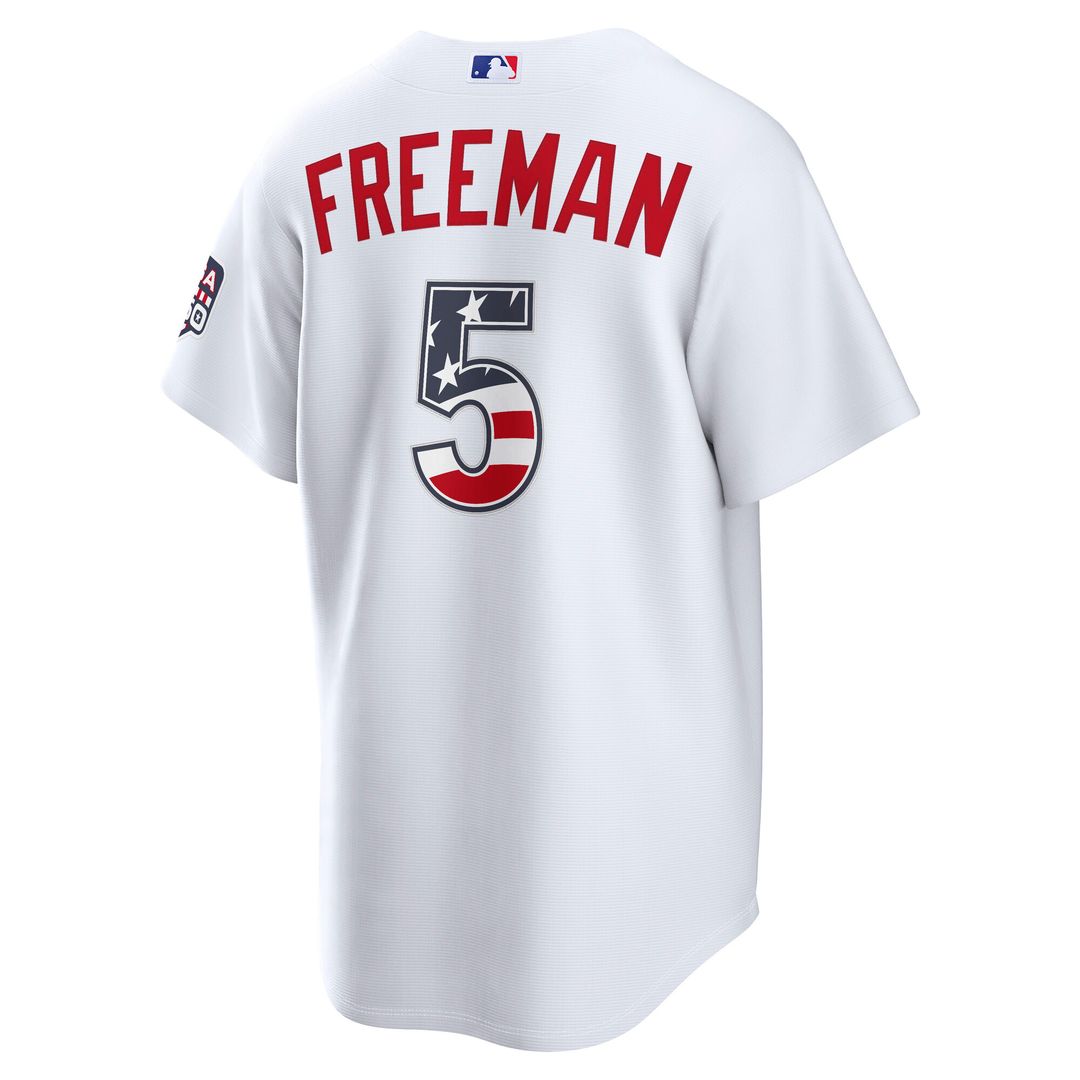 Los Angeles Dodgers Freddie Freeman USA 250 Fourth of July Home Stadium Jersey - White