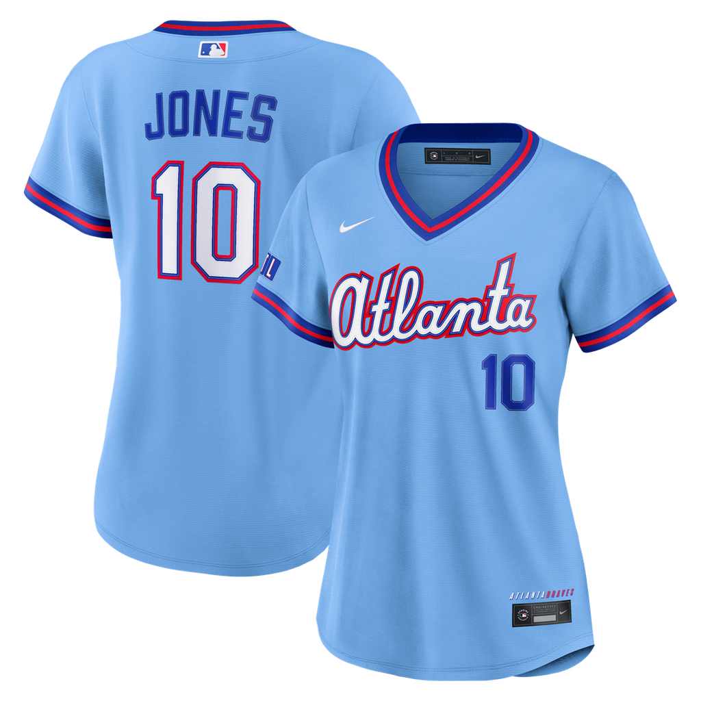 Atlanta Braves Chipper Jones Women's 2026 City Connect Stadium Jersey - Powder Blue