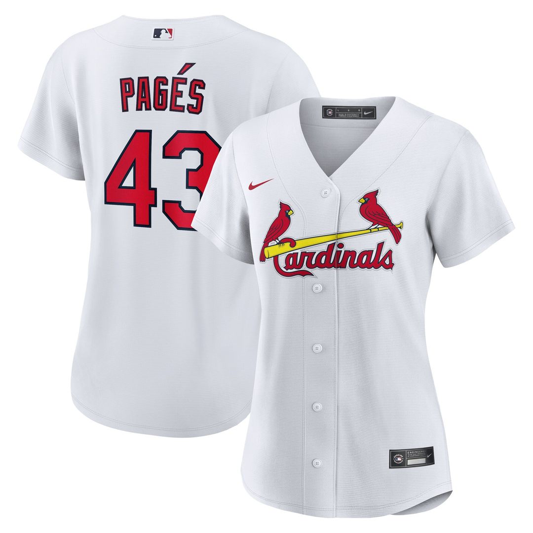 St. Louis Cardinals Pedro Pagés Women's Home Replica Jersey - White