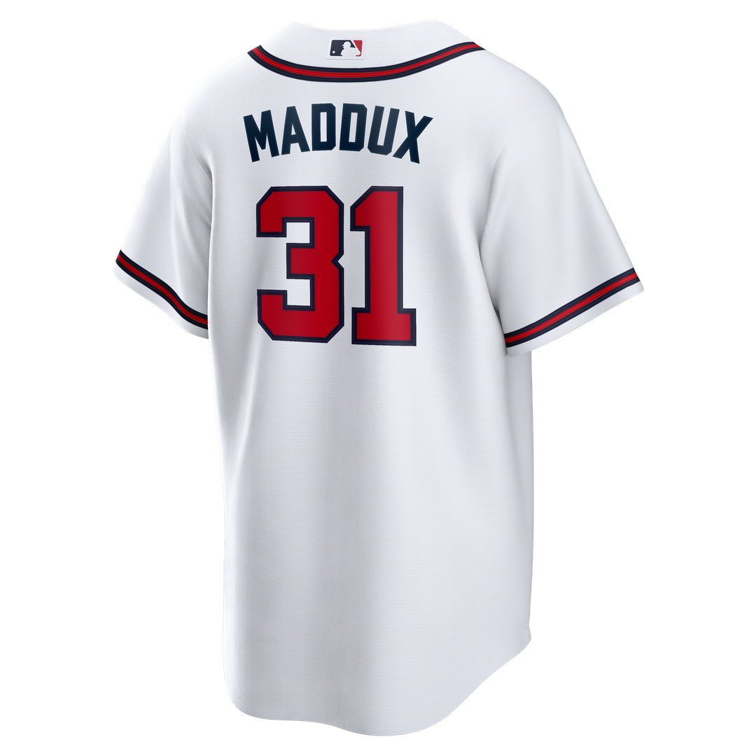 Atlanta Braves Greg Maddux Home Retired Replica Jersey - White