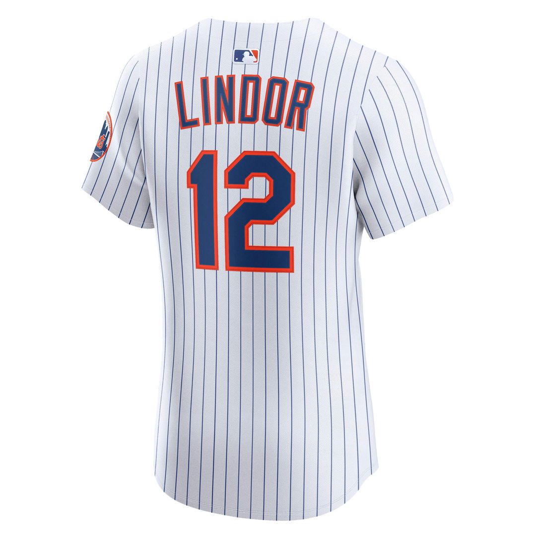 New York Mets Francisco Lindor Home Elite Jersey - White