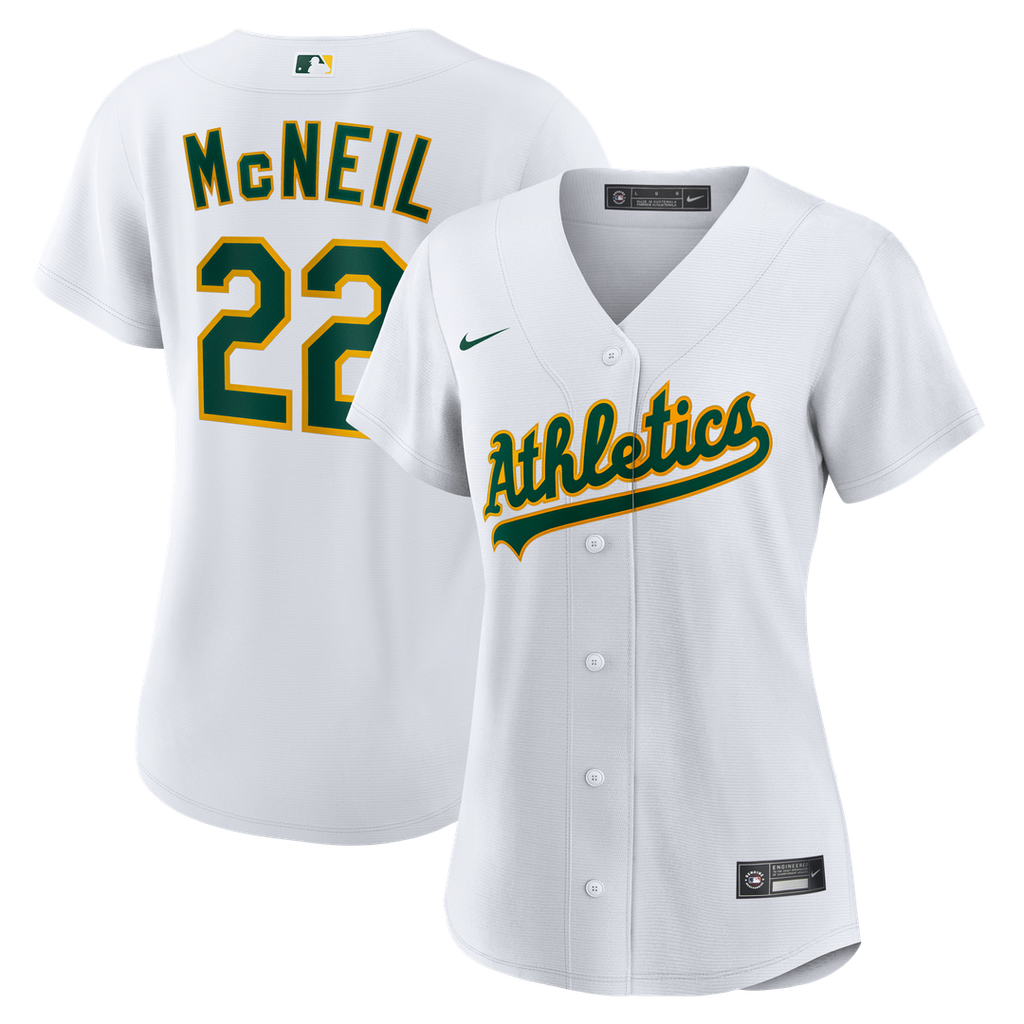 Athletics Jeff McNeil Women's Home Replica Jersey - White