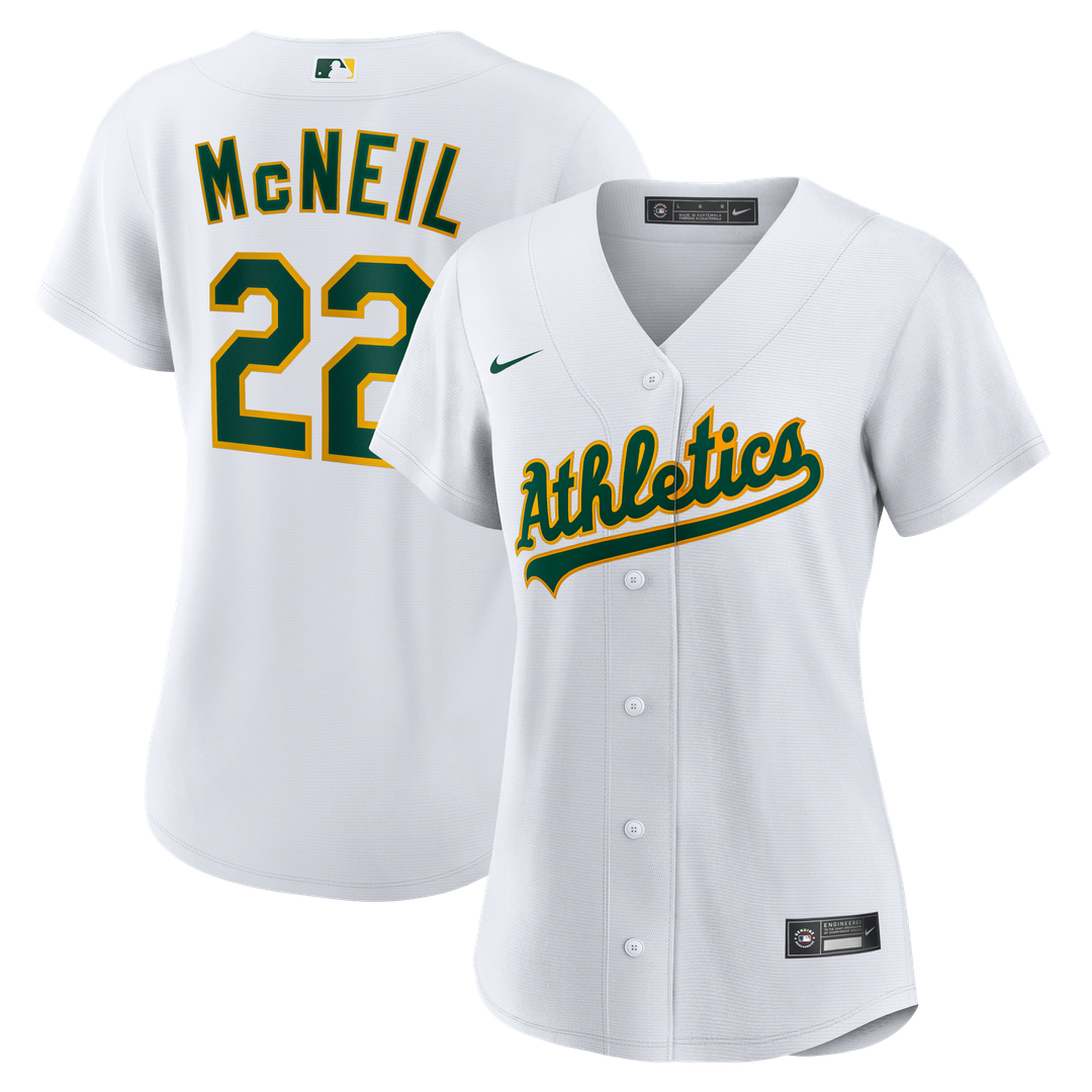 Athletics Jeff McNeil Women's Home Replica Jersey - White