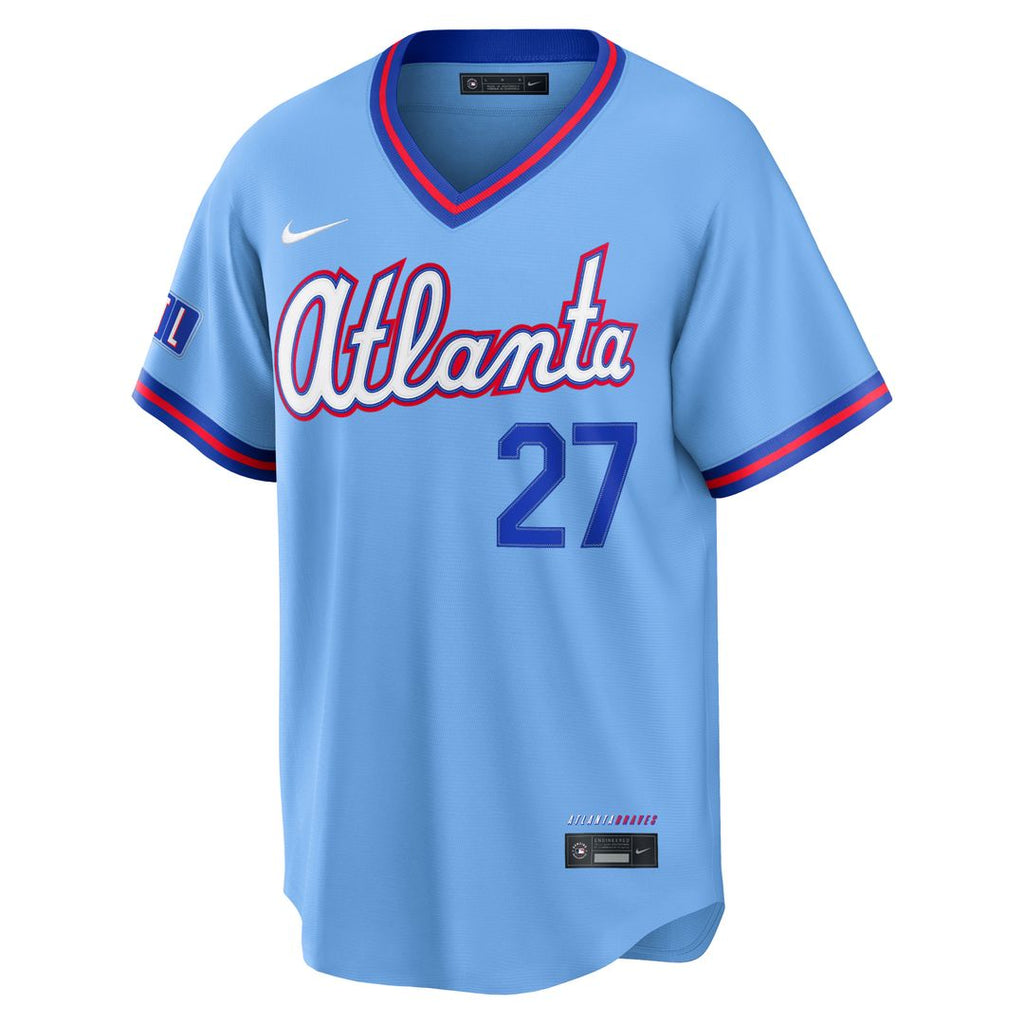 Atlanta Braves Austin Riley 2026 City Connect Stadium Jersey - Powder Blue