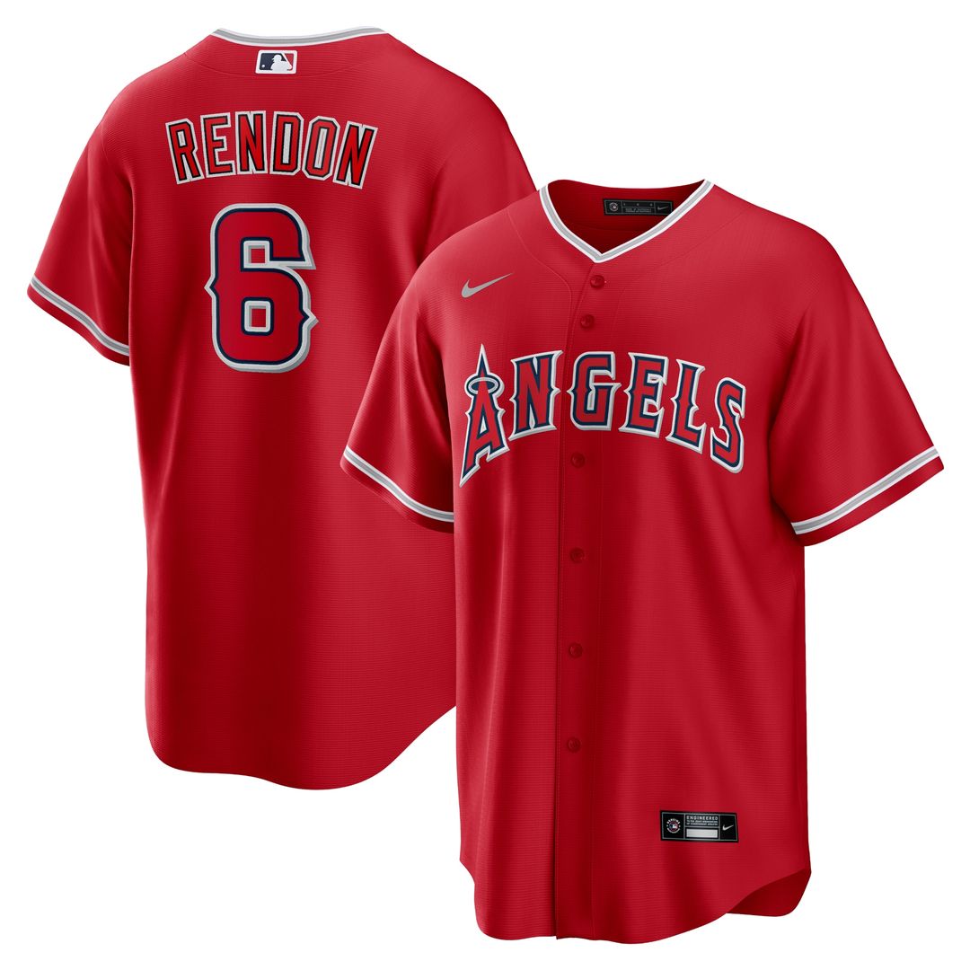 Los Angeles Angels Anthony Rendon Alternate Replica Player Name Jersey - Red
