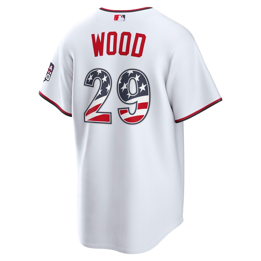 Washington Nationals James Wood USA 250 Fourth of July Home Stadium Jersey - White