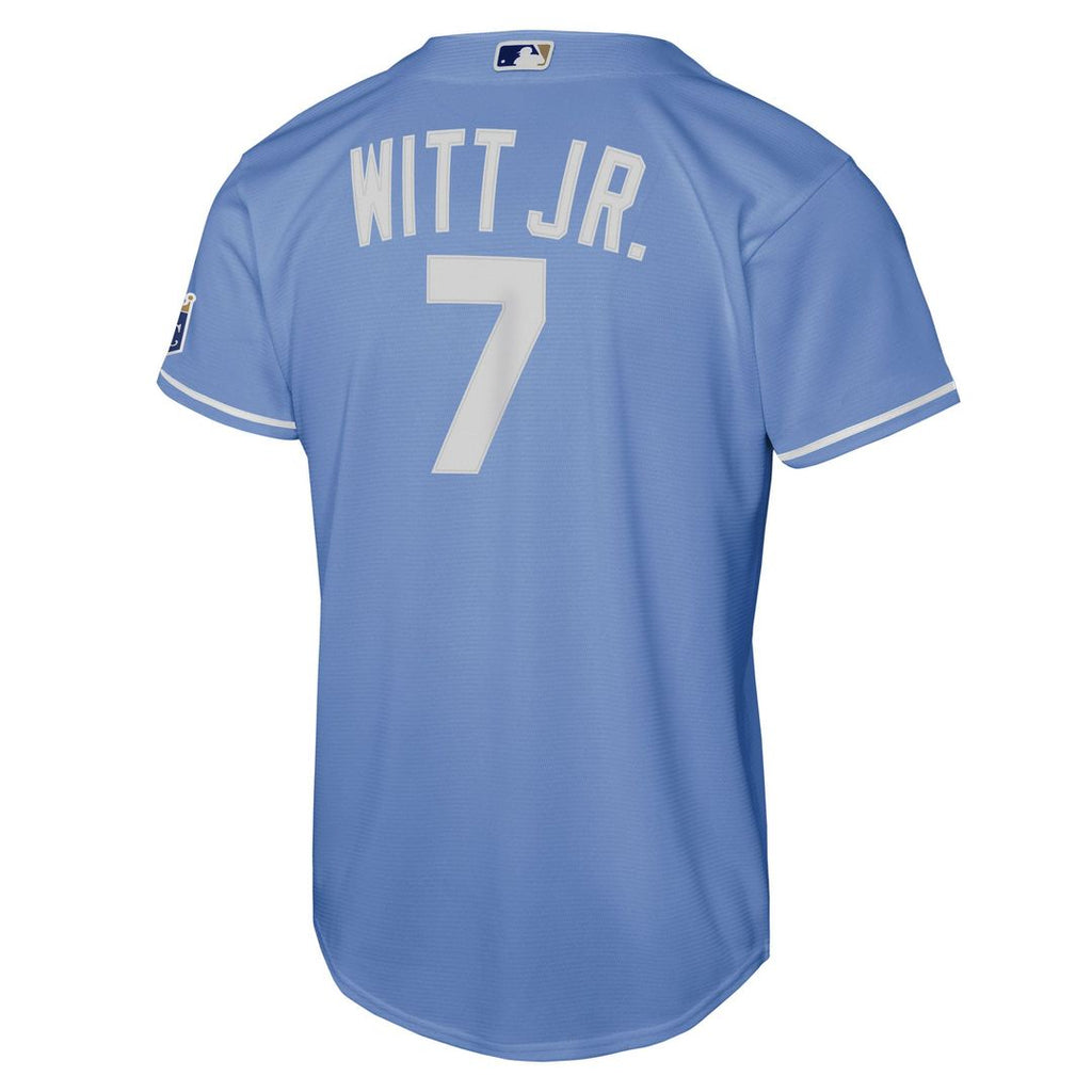 Kansas City Royals Bobby Witt Jr. Youth Alternate Stadium Jersey - Light Blue