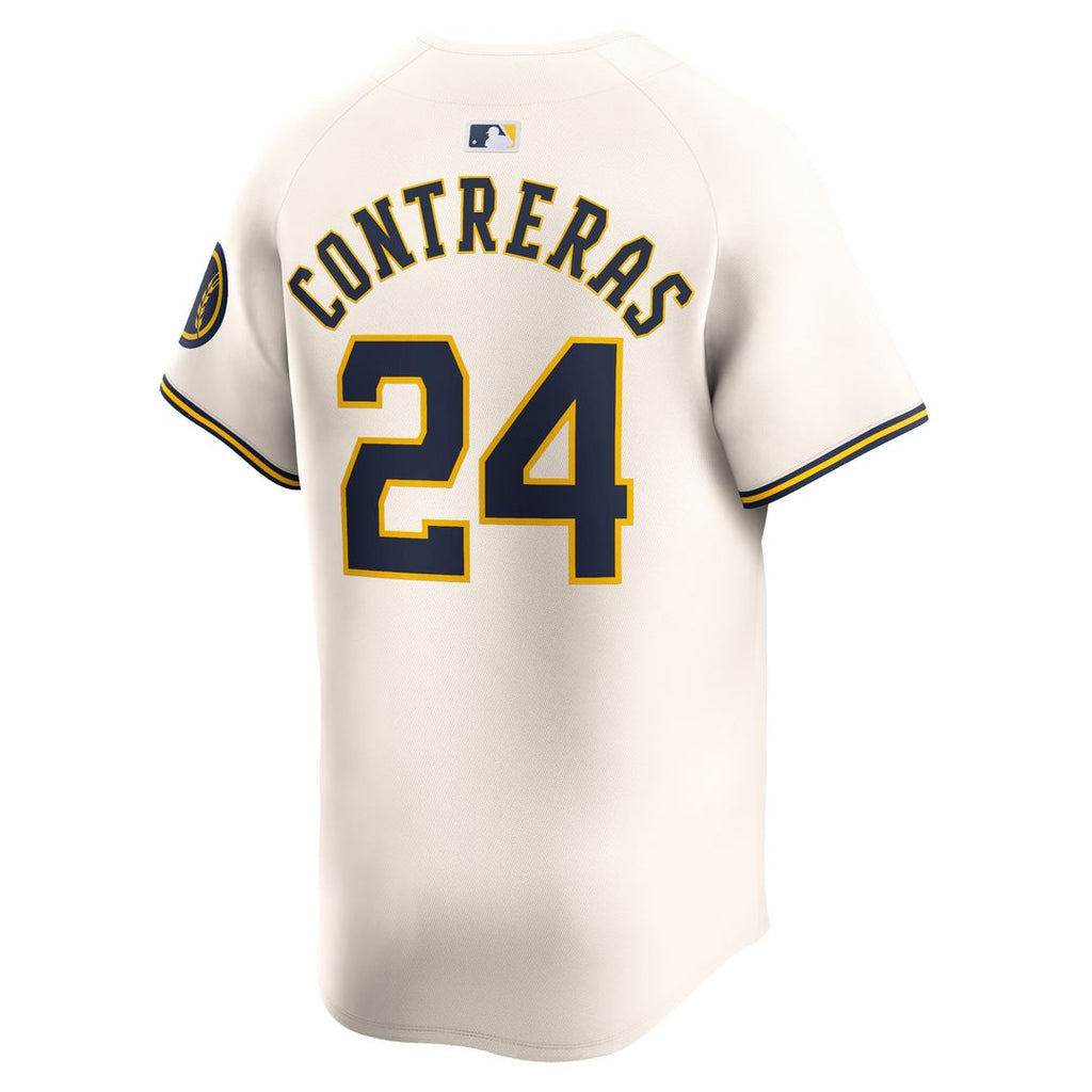 Milwaukee Brewers William Contreras Home Limited Jersey - Cream