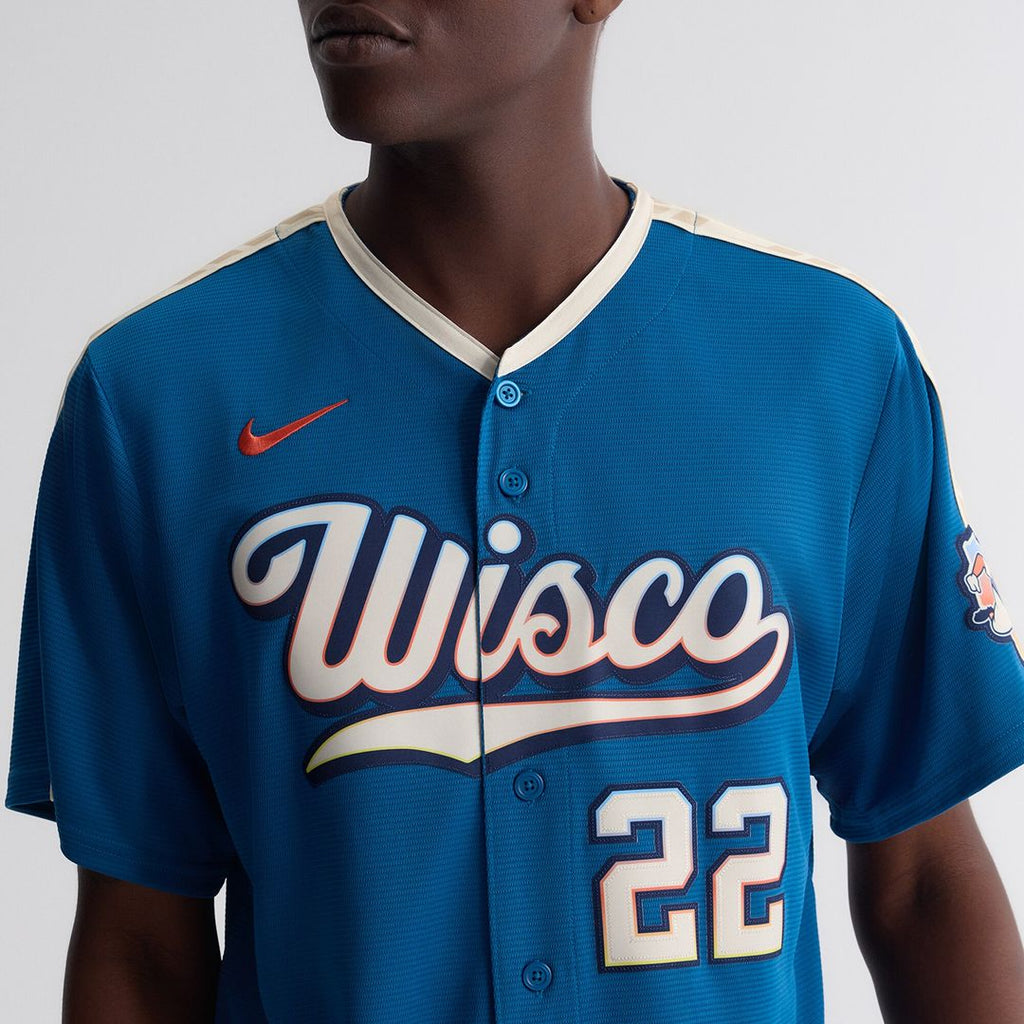 Milwaukee Brewers Christian Yelich 2026 City Connect Stadium Jersey - Mineral Blue