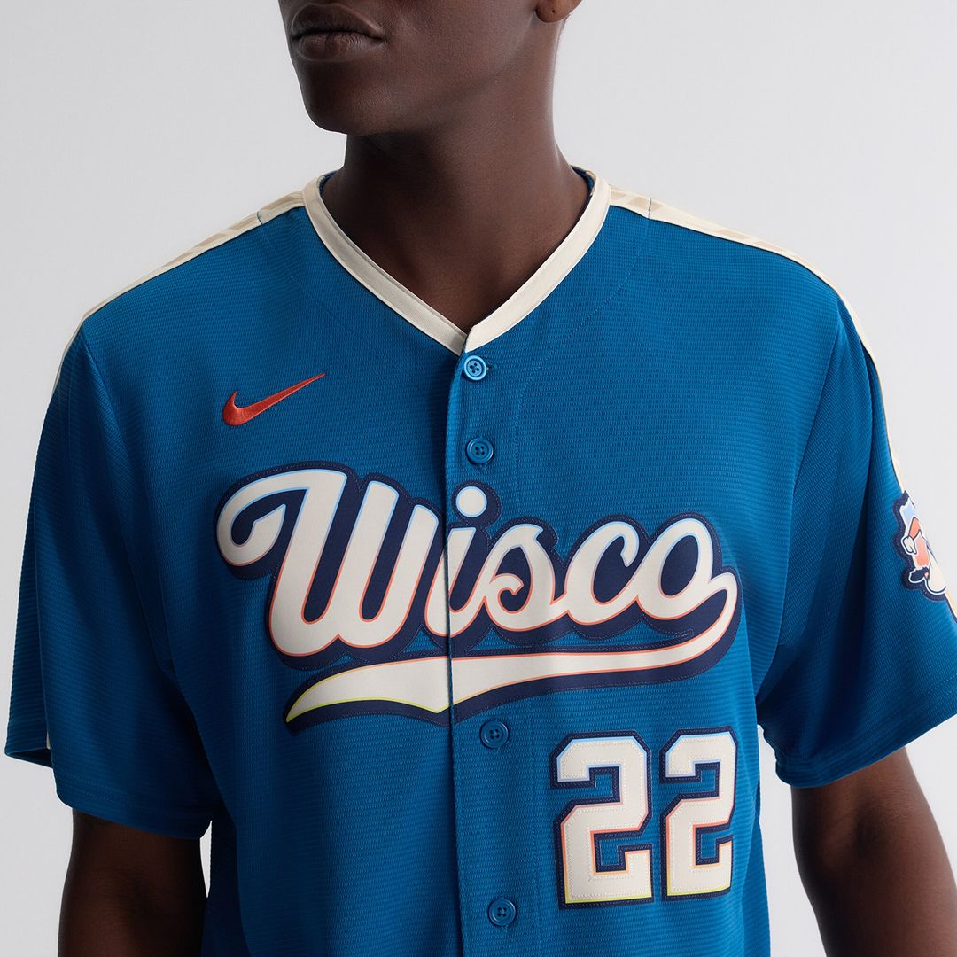Milwaukee Brewers Christian Yelich 2026 City Connect Stadium Jersey - Mineral Blue