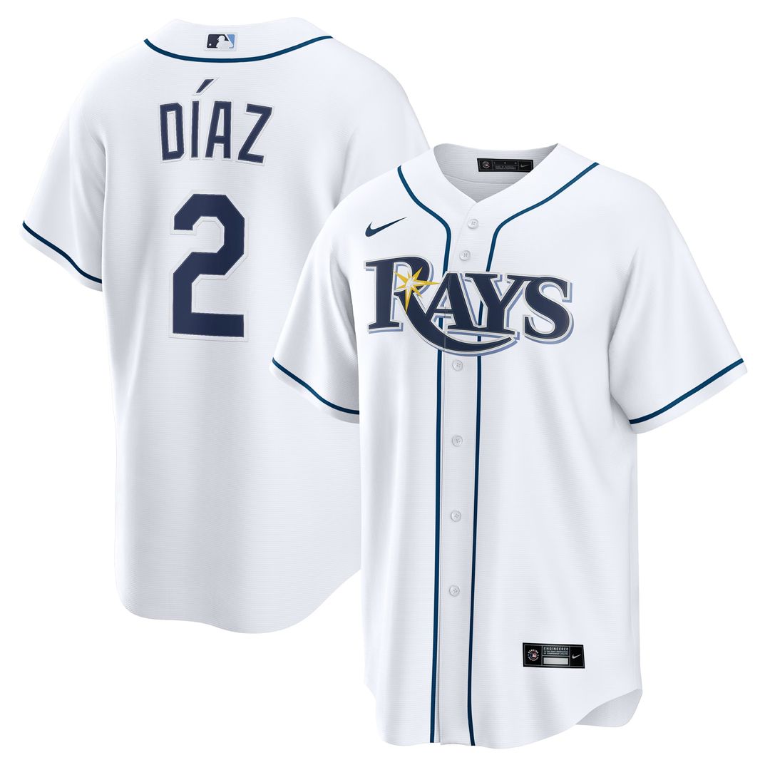 Tampa Bay Rays Yandy Díaz Home Replica Jersey - White