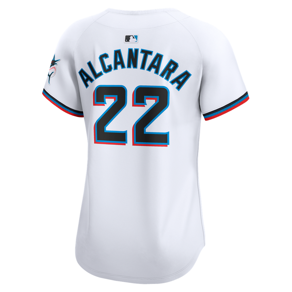 Miami Marlins Sandy Alcantara Women's Home Limited Jersey - White