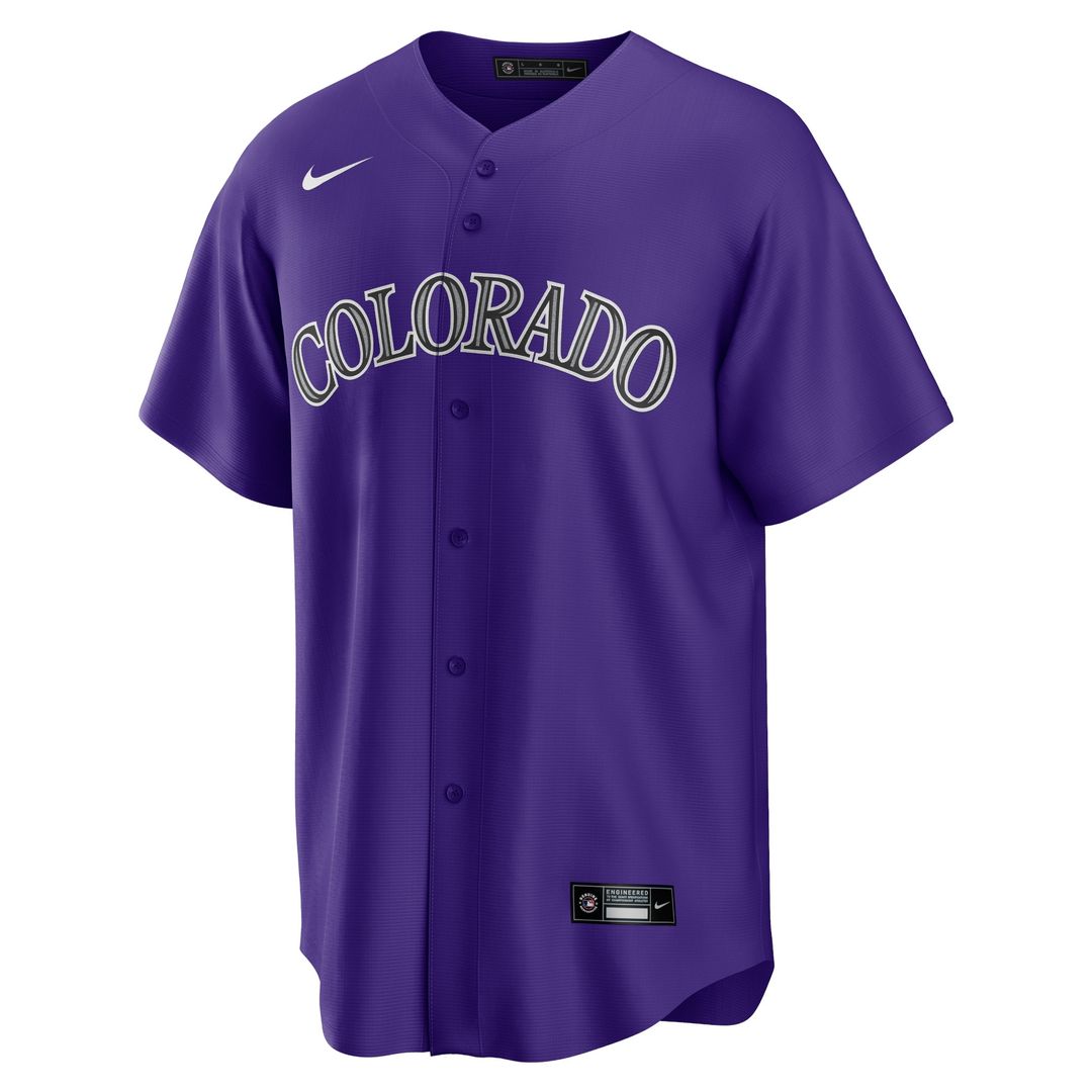 Colorado Rockies Kris Bryant Alternate Replica Jersey - Purple