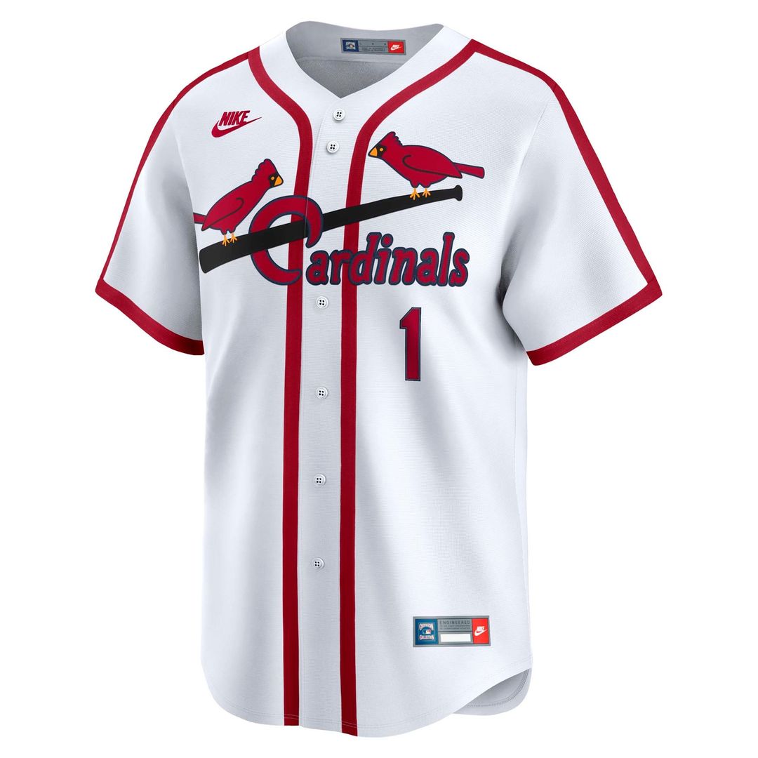 St. Louis Cardinals Ozzie Smith Throwback Cooperstown Limited Jersey - White