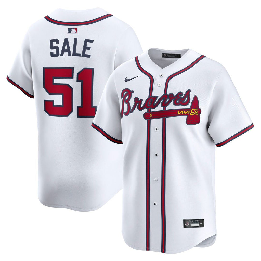Atlanta Braves Chris Sale Home Limited Jersey - White