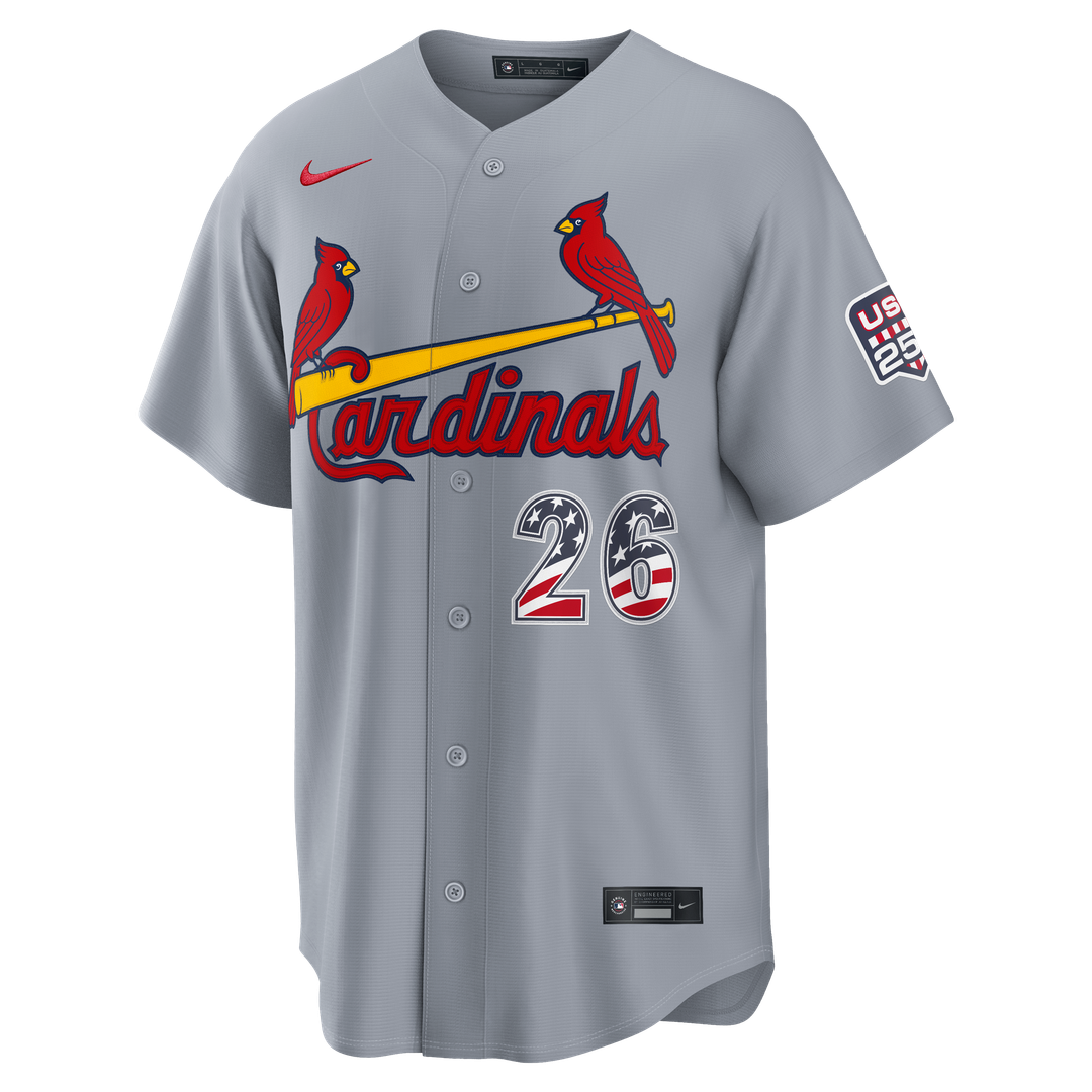 St. Louis Cardinals JJ Wetherholt USA 250 Fourth of July Road Stadium Jersey - Gray