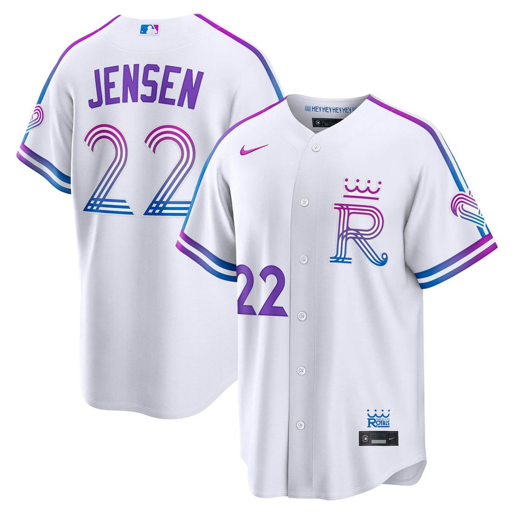 Kansas City Royals Carter Jensen 2026 City Connect Stadium Jersey - White