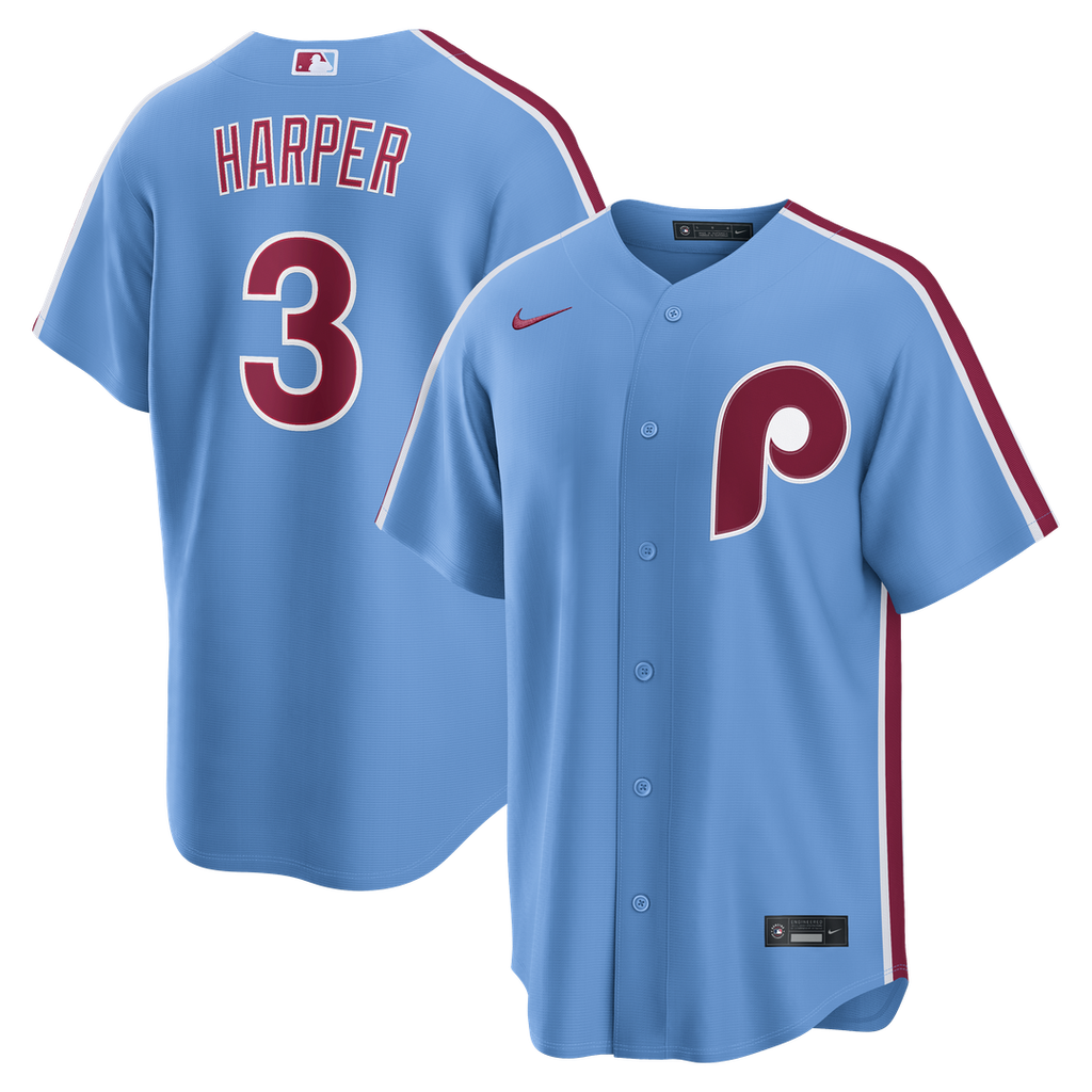 Philadelphia Phillies Bryce Harper Alternate Replica Jersey - Light Blue