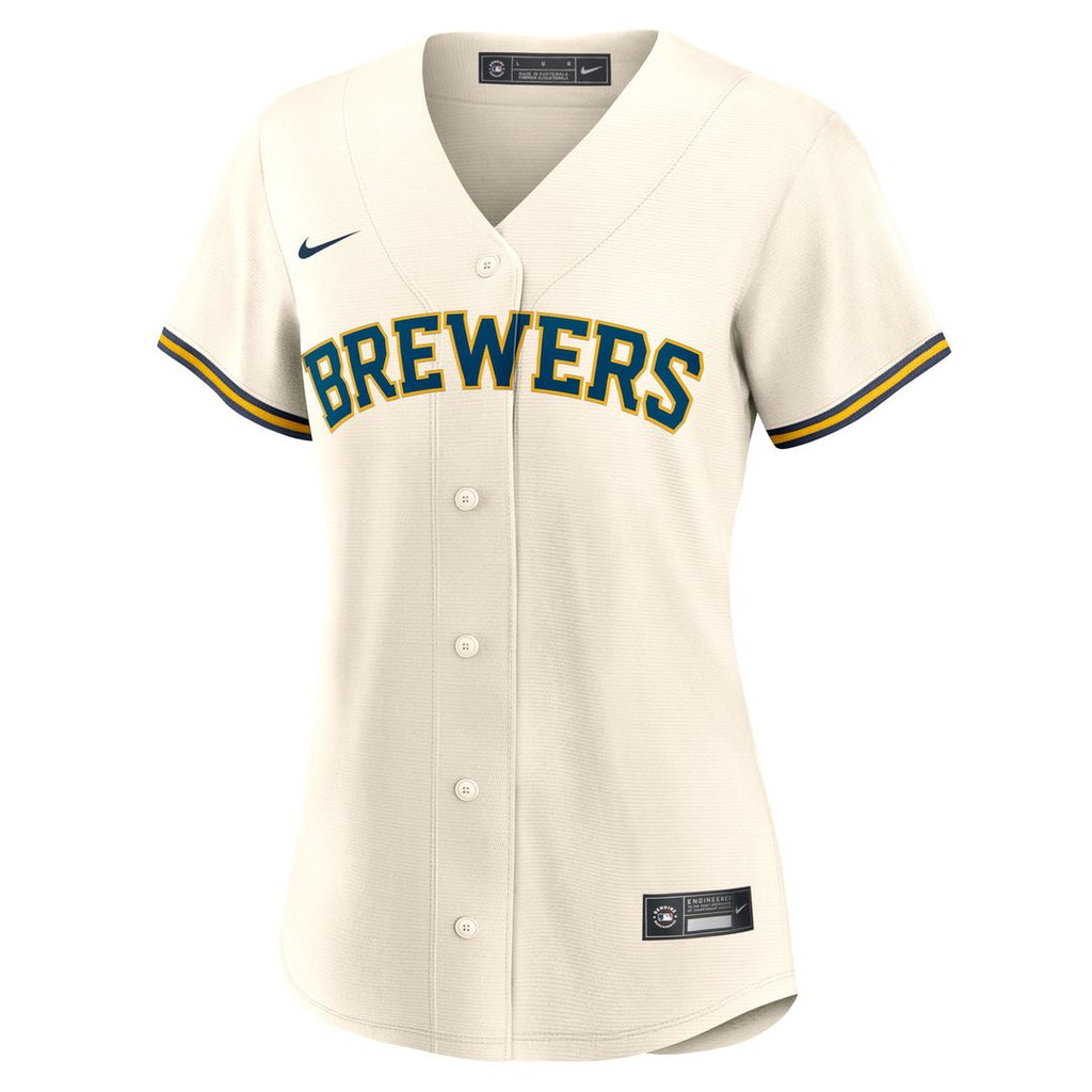Milwaukee Brewers Women's Home Replica Team Jersey - Cream