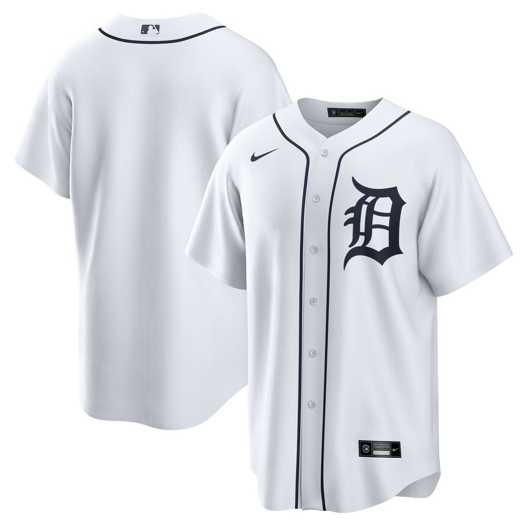 Detroit Tigers Home Replica Team Jersey - White