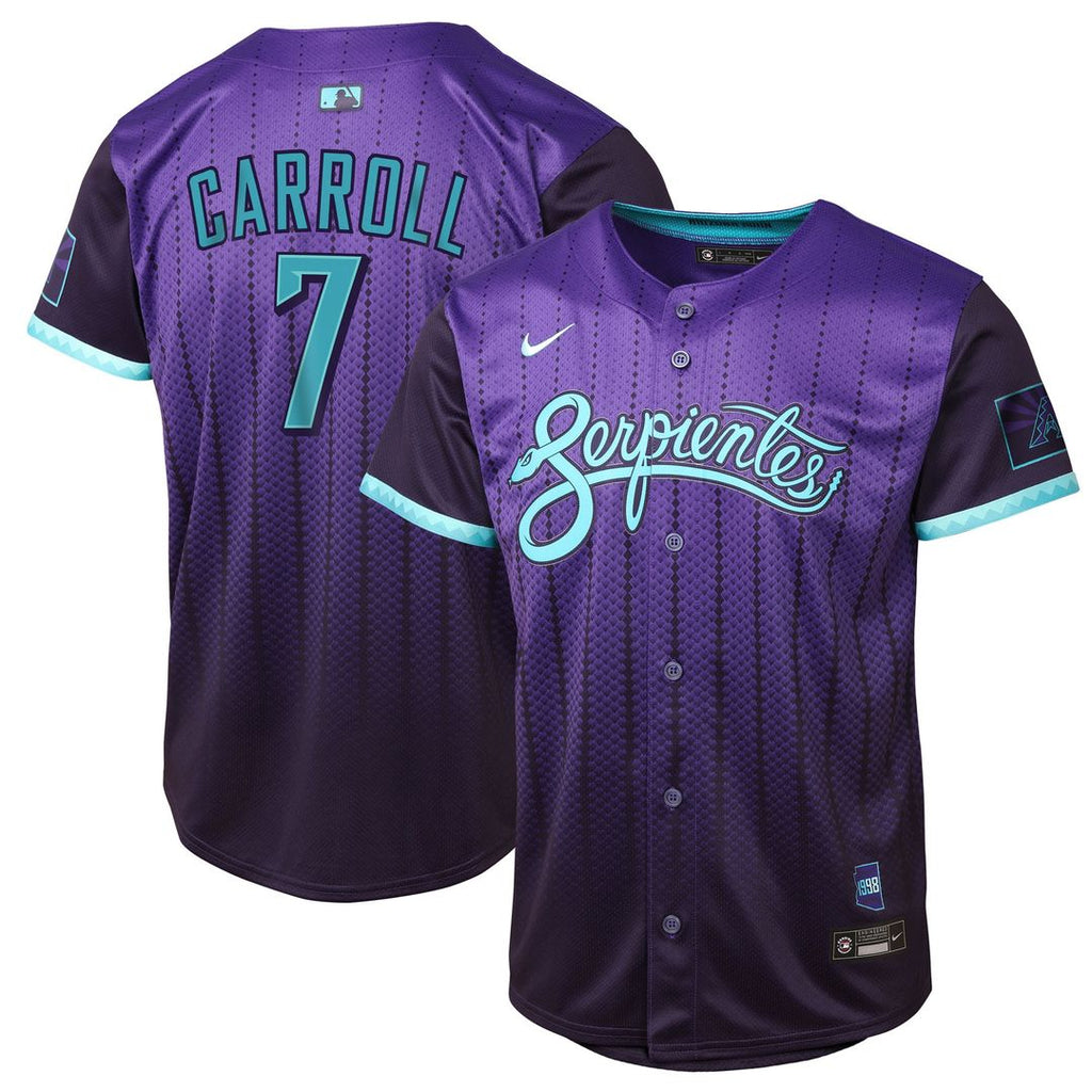 Arizona Diamondbacks Corbin Carroll Youth 2025 City Connect Limited Jersey - Purple