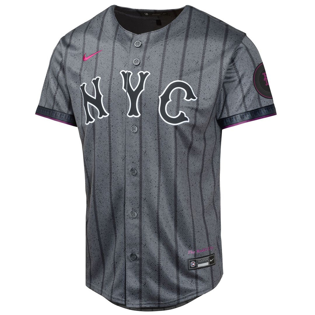 New York Mets Brandon Nimmo Youth 2024 City Connect Limited Jersey - Graphite