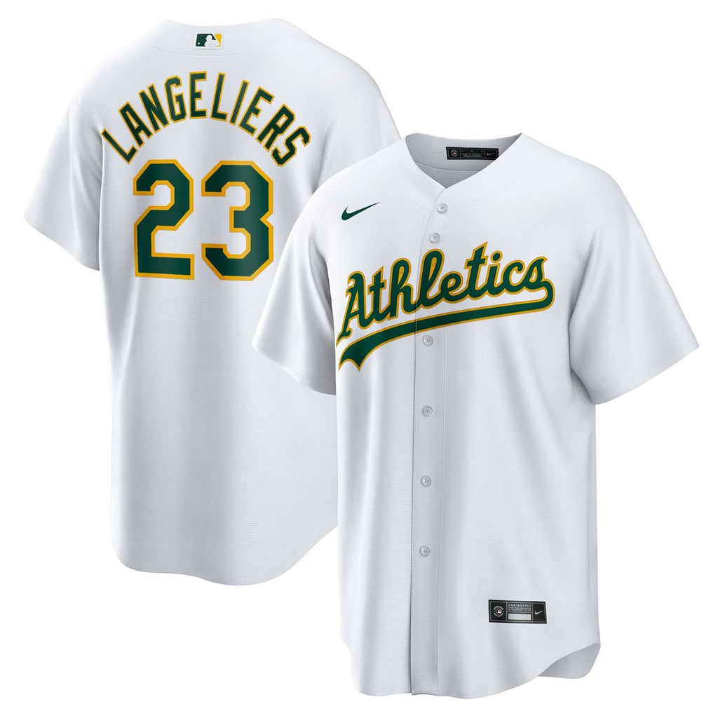 Athletics Shea Langeliers Home Replica Jersey - White