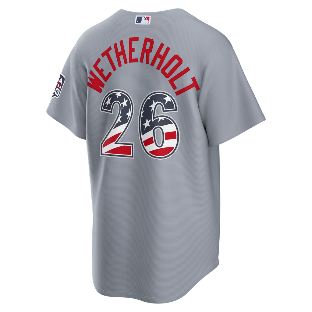 St. Louis Cardinals JJ Wetherholt USA 250 Fourth of July Road Stadium Jersey - Gray