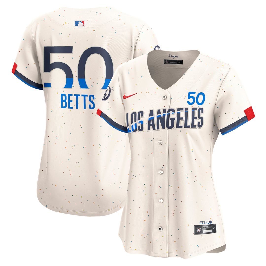 Los Angeles Dodgers Mookie Betts Women's City Connect Limited Jersey - Cream