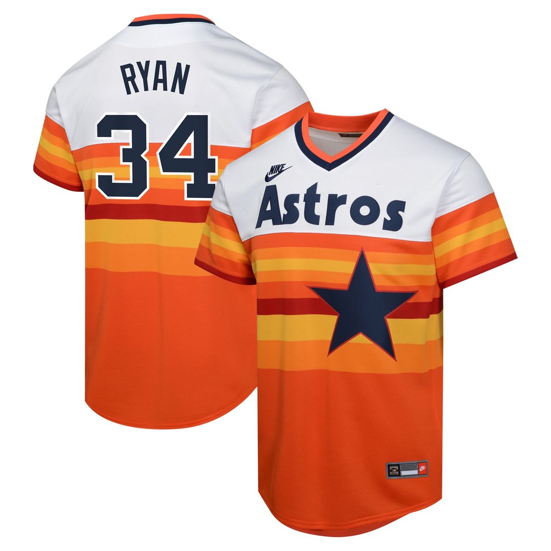Houston Astros Nolan Ryan Youth Cooperstown Limited Jersey - White