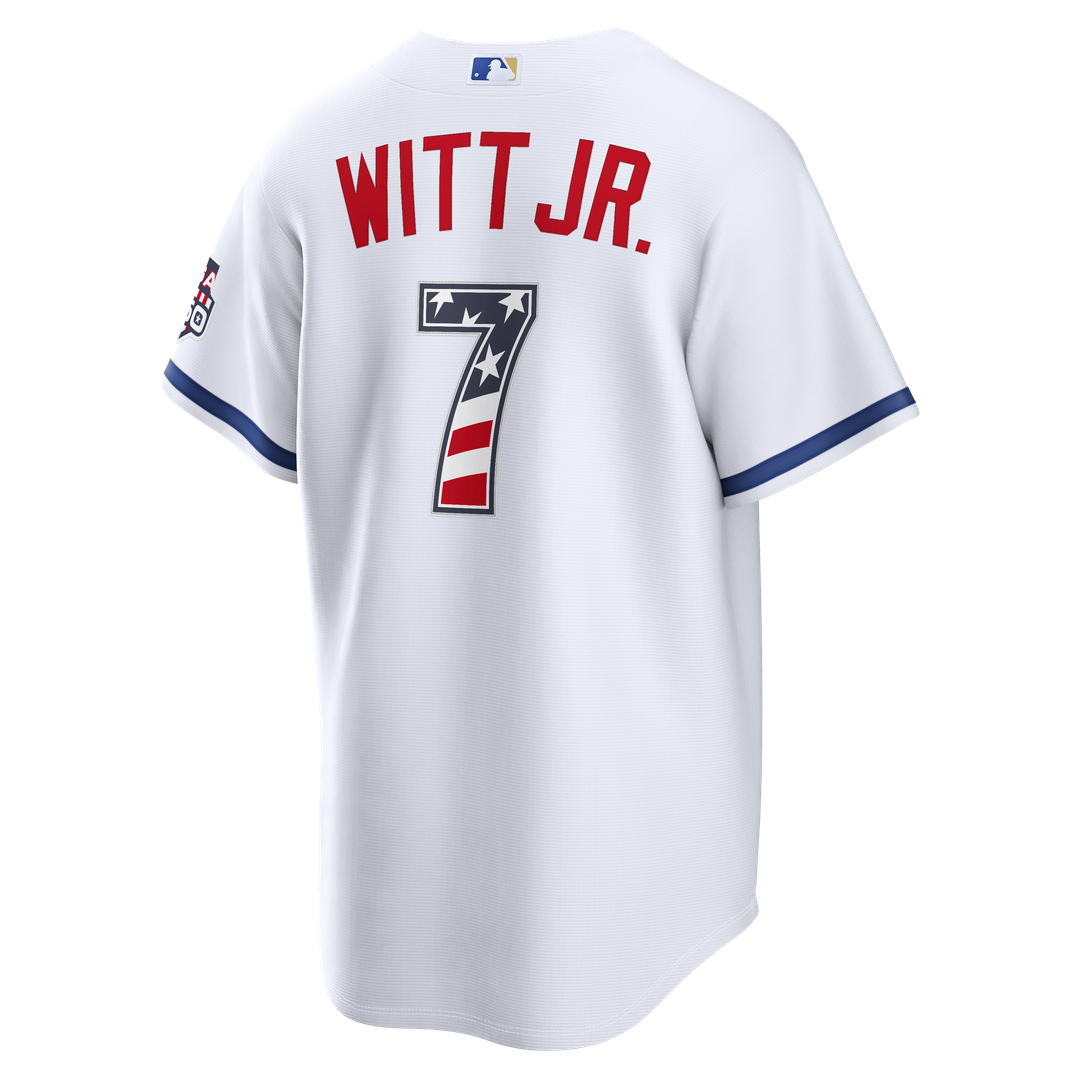 Kansas City Royals Bobby Witt Jr. USA 250 Fourth of July Home Stadium Jersey - White