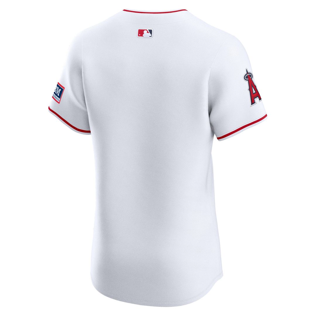 Los Angeles Angels Home Elite Patch Jersey - White