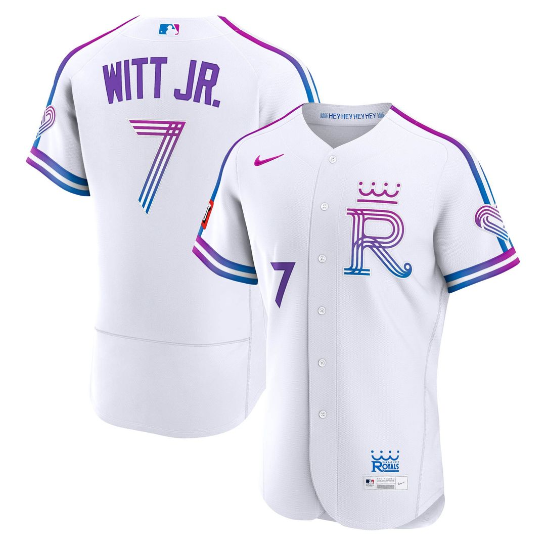 Kansas City Royals Bobby Witt Jr. 2026 City Connect Authentic Sponsor Patch Jersey - White