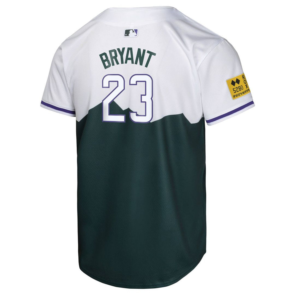 Colorado Rockies Kris Bryant Youth City Connect Limited Jersey - Green