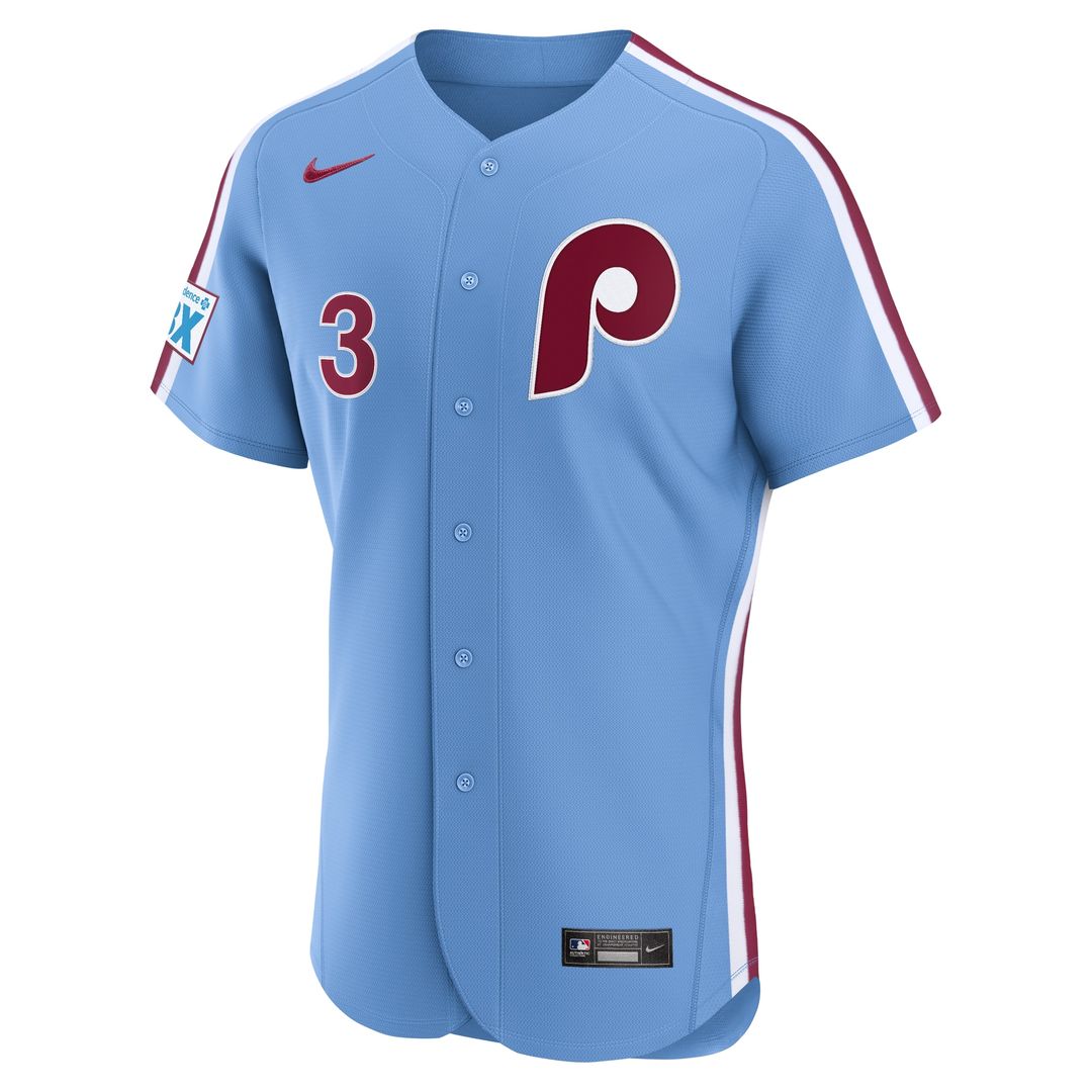 Philadelphia Phillies Bryce Harper Home Authentic Sponsor Patch Jersey - White