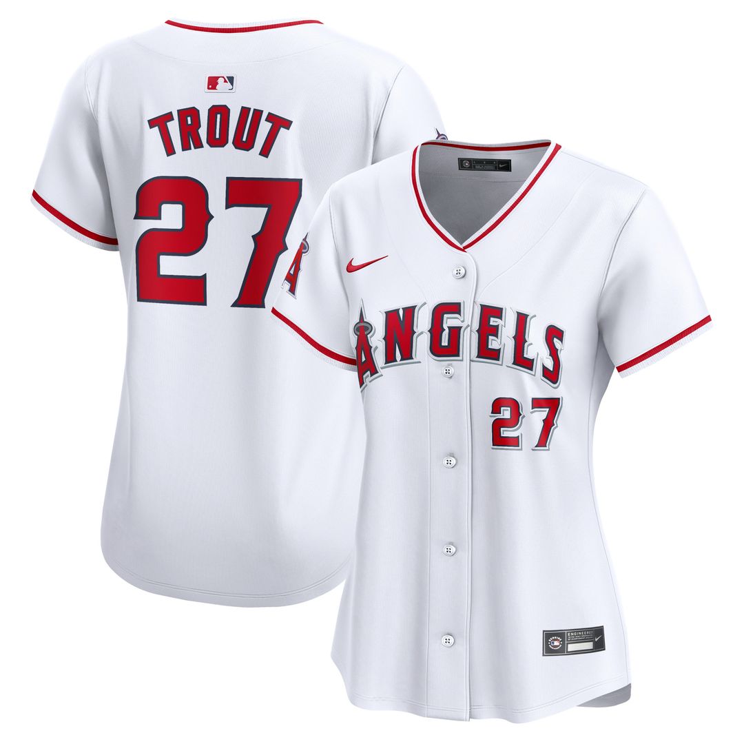 Los Angeles Angels Mike Trout Women's Home Limited Jersey - White