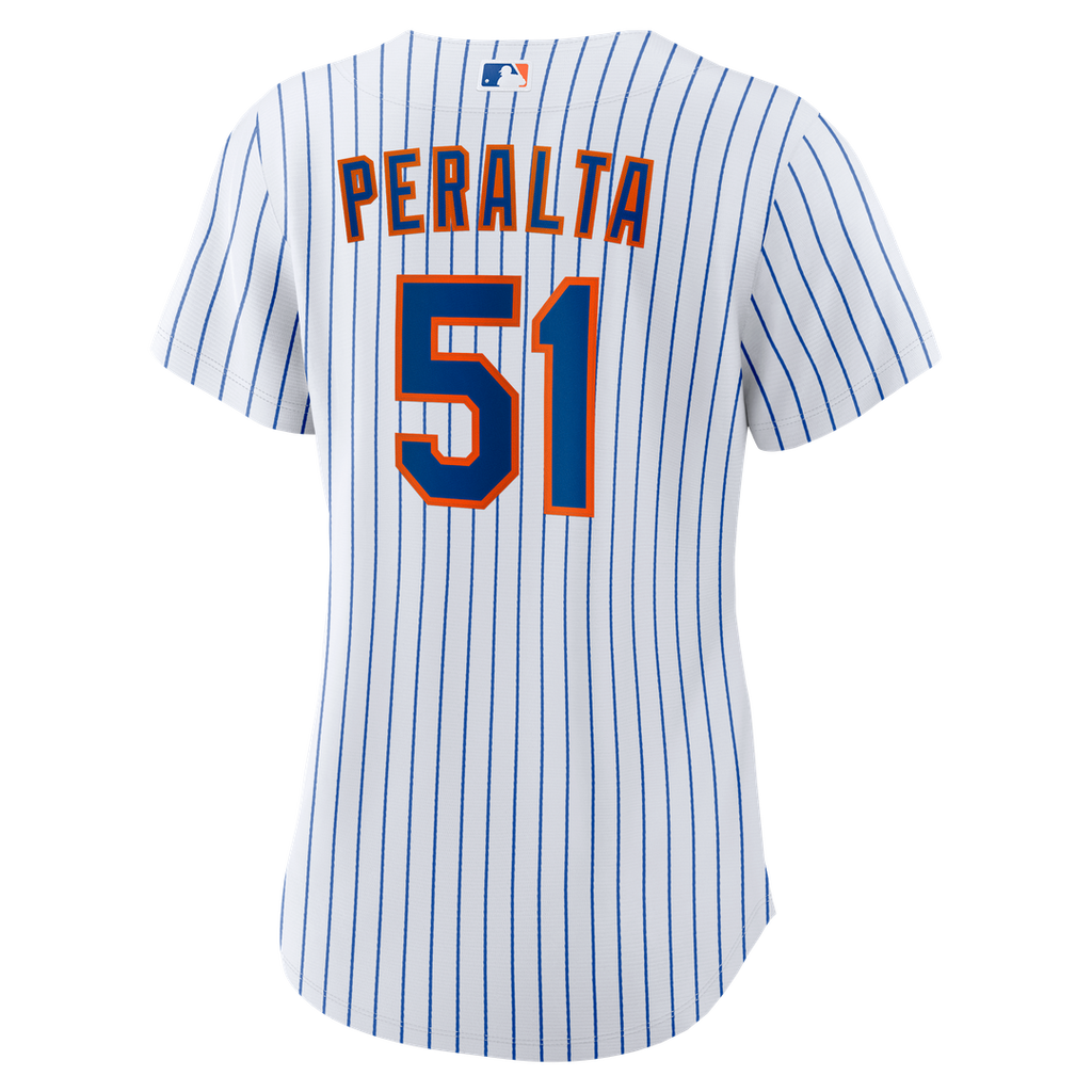 New York Mets Freddy Peralta Women's Home Replica Jersey - White