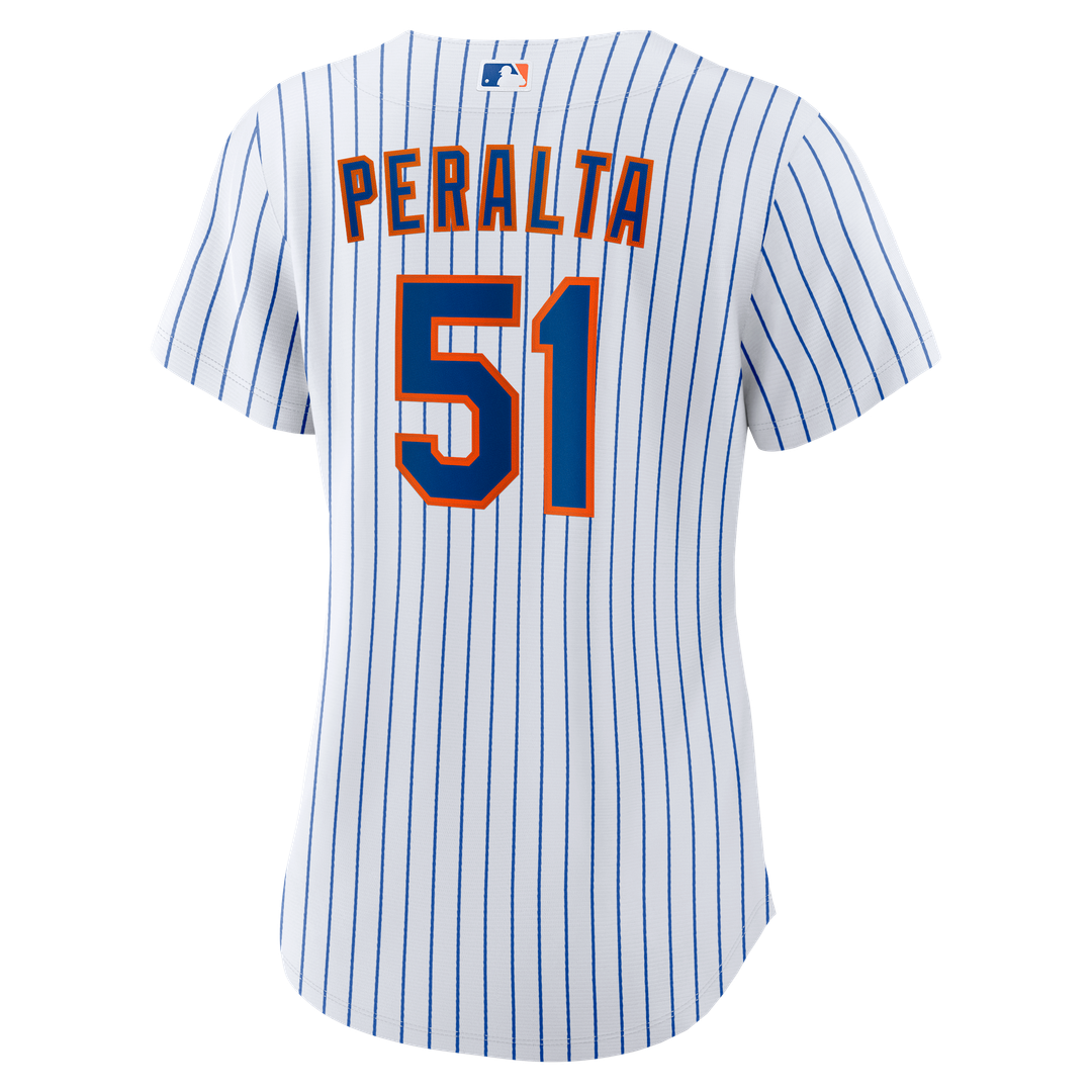 New York Mets Freddy Peralta Women's Home Replica Jersey - White