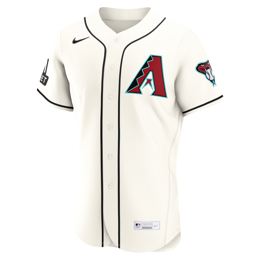 Arizona Diamondbacks Ketel Marte Home Authentic Sponsor Patch Jersey - Cream