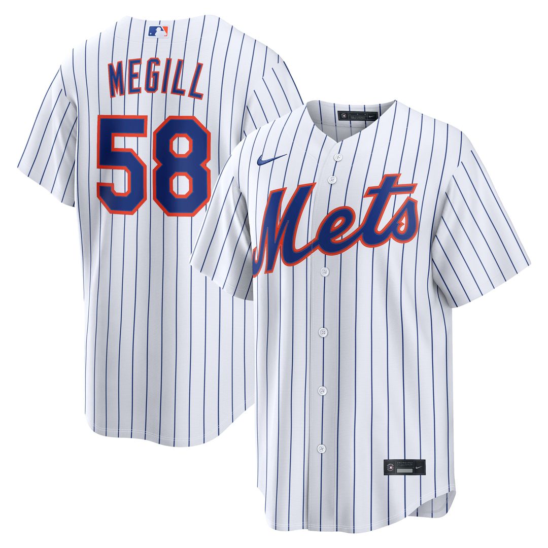 New York Mets Tylor Megill Home Replica Jersey - White