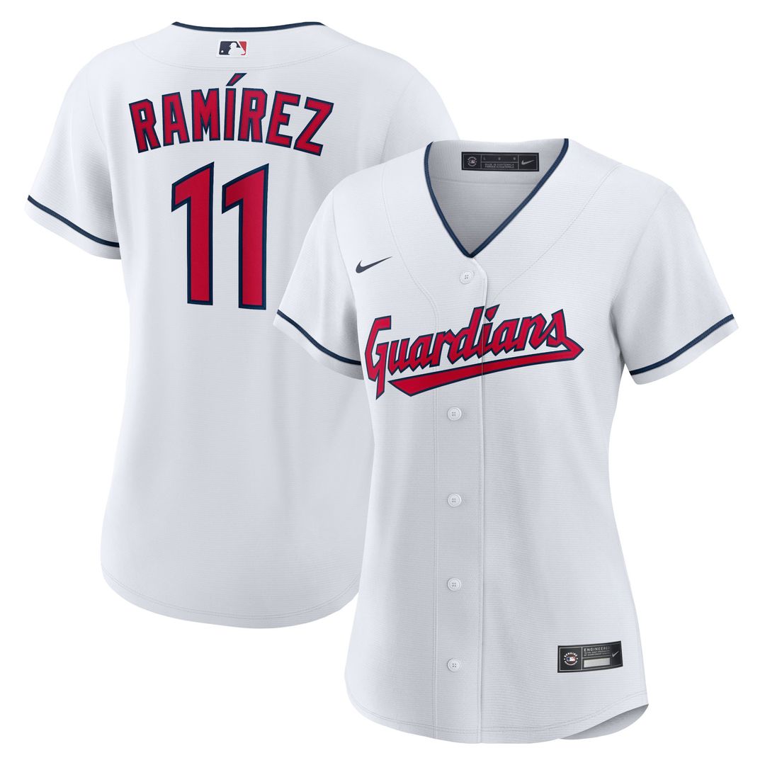 Cleveland Guardians Jose Ramirez Women's Home Replica Jersey - White
