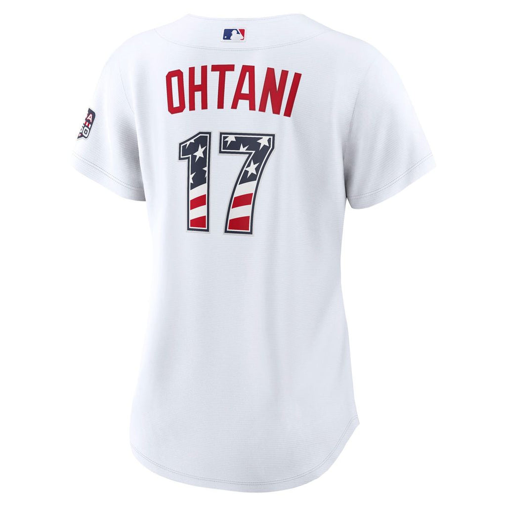 Los Angeles Dodgers Shohei Ohtani Women's USA 250 Fourth of July Home Stadium Jersey - White