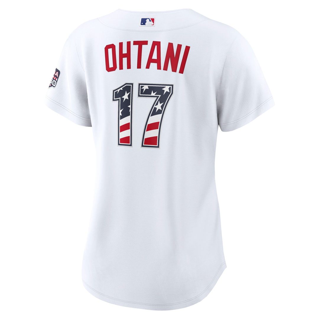 Los Angeles Dodgers Shohei Ohtani Women's USA 250 Fourth of July Home Stadium Jersey - White