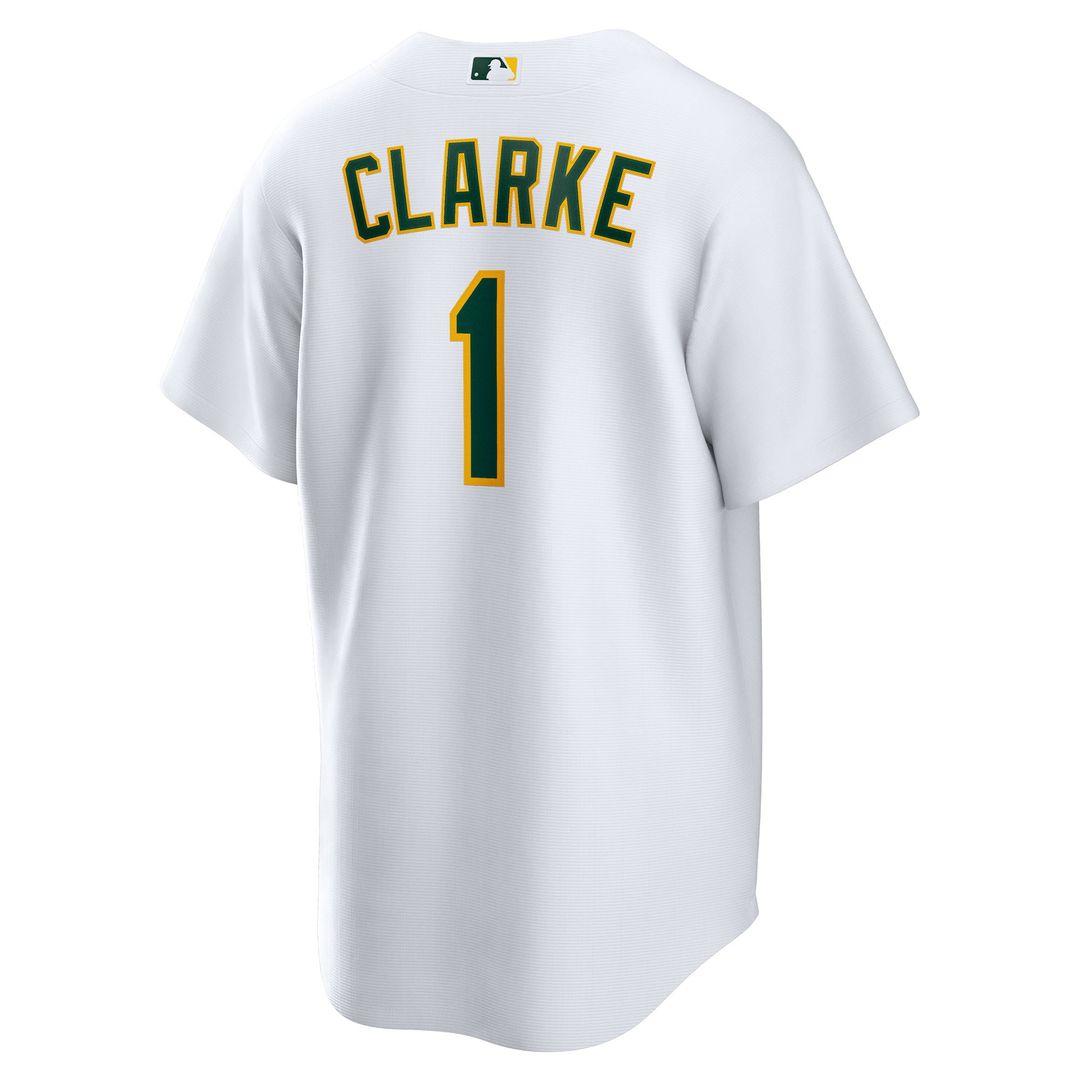 Athletics Denzel Clarke Home Replica Jersey - White