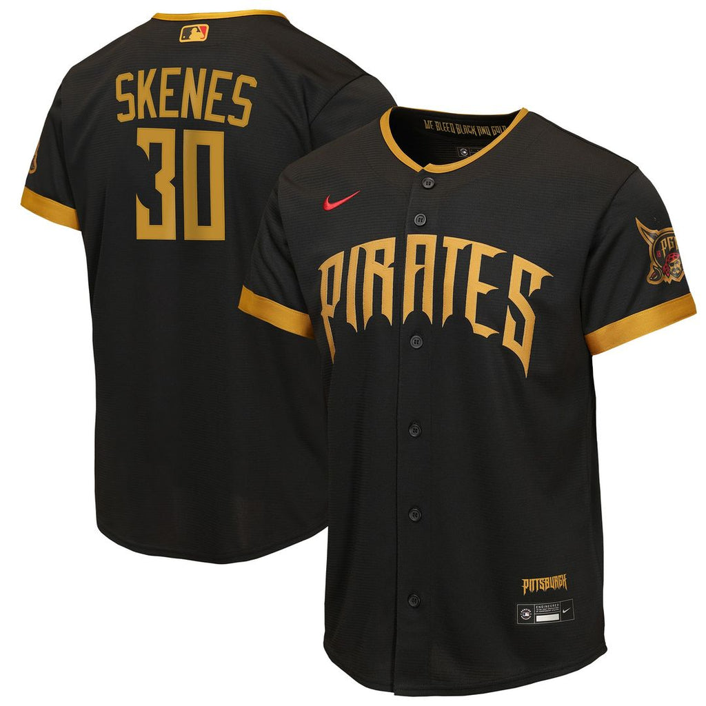 Pittsburgh Pirates Paul Skenes Youth 2026 City Connect Stadium Jersey - Black